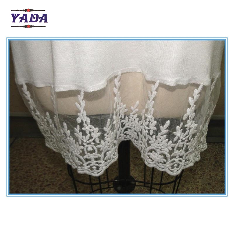 Fashion casual spaghetti strap girls lace slip mature women 100% cotton white dress in cheap price