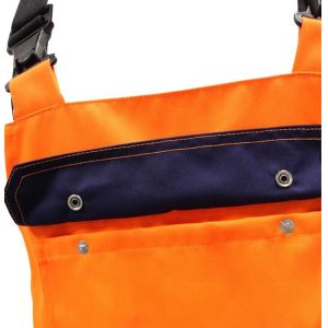 Man 250GSM CVC Reflective Working Bib Overalls With Adjustable Braces Clasps