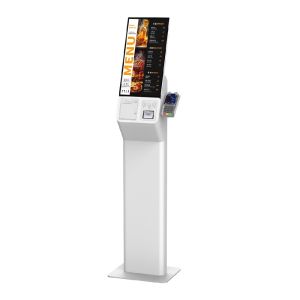 Floor Stand Self Ordering Kiosk Android 21.5 Inch Fast Food Touch Screen Printer