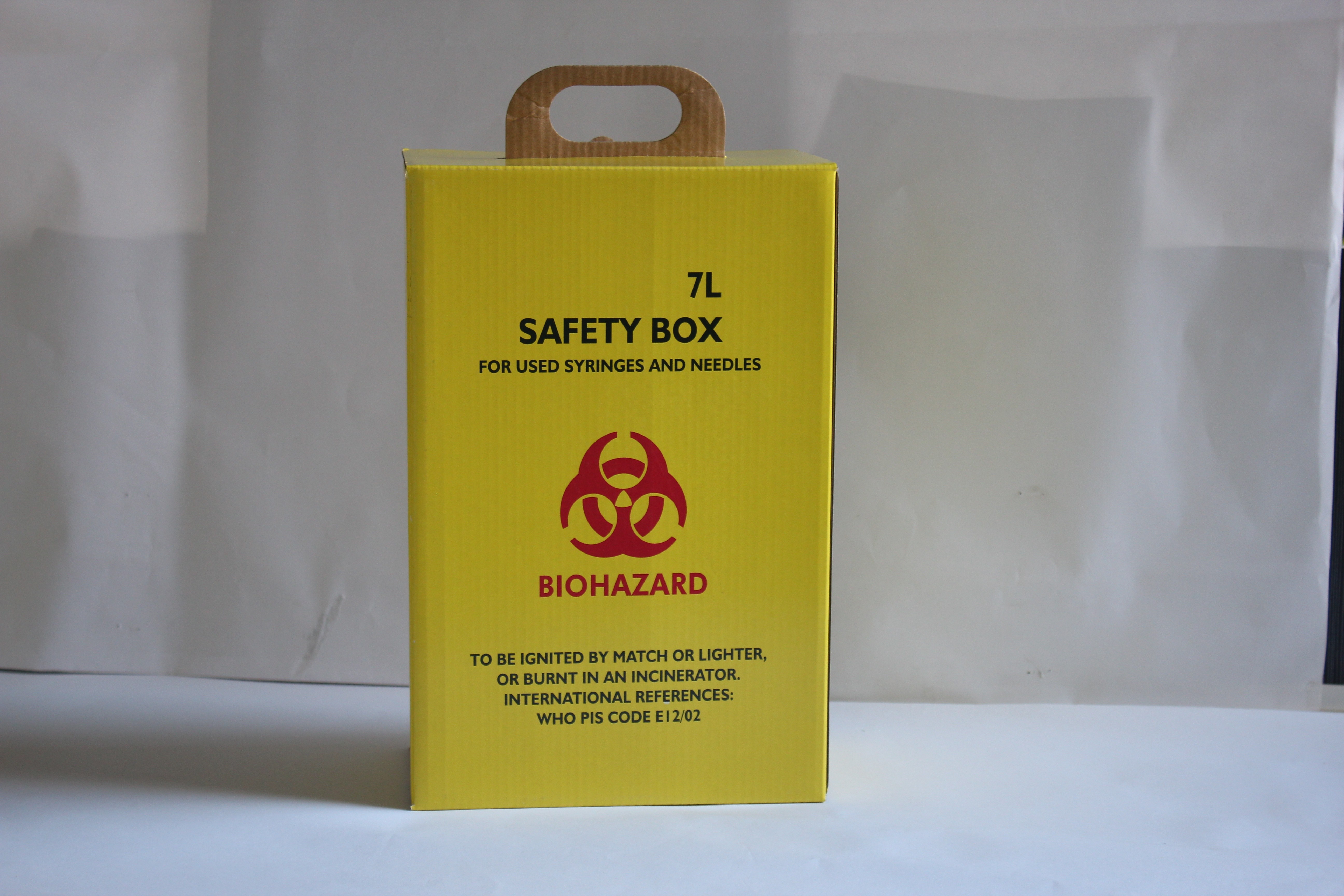 20L Custom printing large capacity corrugated Medical Sharps Box for needles