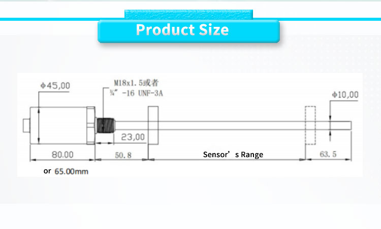 UBCZ-1000Y UNIVO Hydraulic Cylinder Water Oil Level Transmitter with Magnetic Sensors