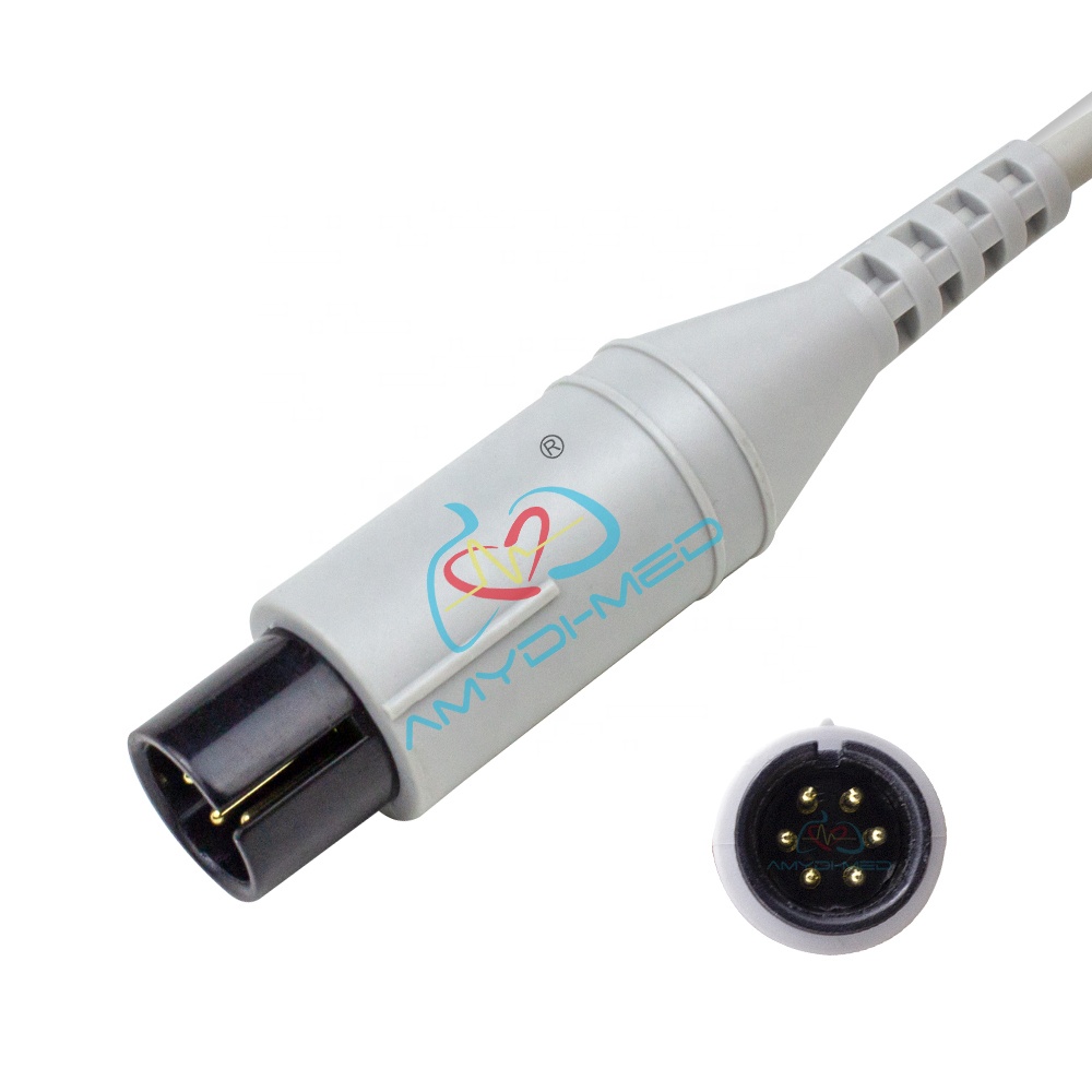 5 Lead Clip Mindray Ecg Cable Lightweight With 2.4m Cable And 0.9m Leads