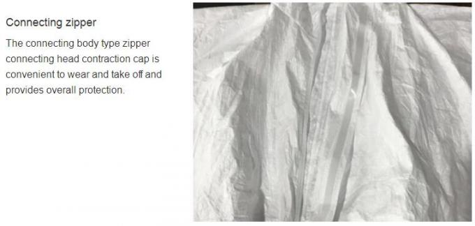 Hooded Disposable Body Suit , Waterproof Disposable Coveralls Work Safety