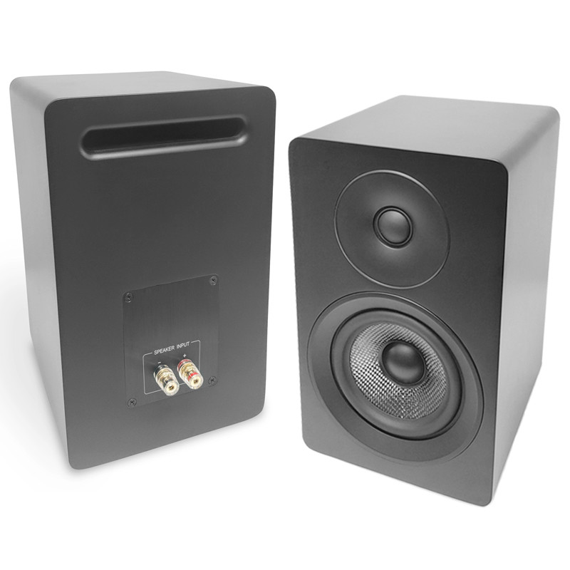 HiFi Passive Bookshelf Speakers 5.25 Inch Woofer 1 Inch Tweeter Solid Wood Cabinet Speakers