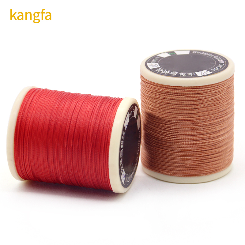 Cone material Plastic 80m Polyester bonded Round Waxed thread for Leather Sewing