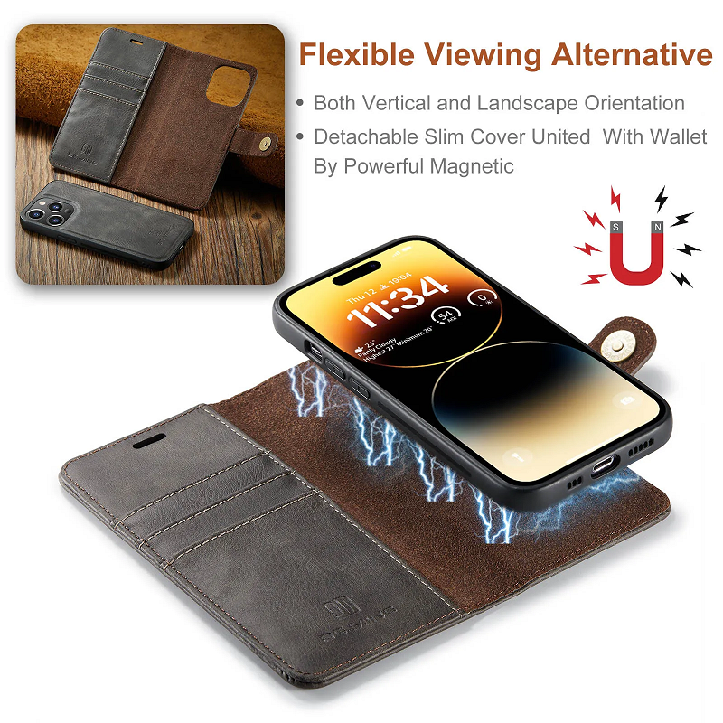 Pu Leather Mobile Phone Cases for Iphone 15 Pro Max Business Design Style with Card Slot and Customized Logo
