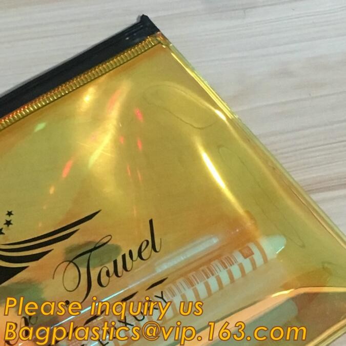 Plastic Bag OEM Custom PVC Loop Handle Image Printed Plastic Shopping Bag,Promotional Clear Waterproof Plastic Cosmetic