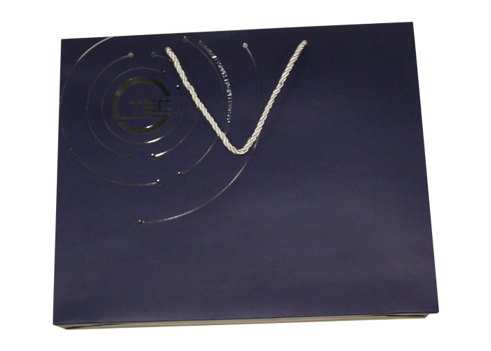 Hot Stamping Customized Paper Bags With Handles OEM UV Coating