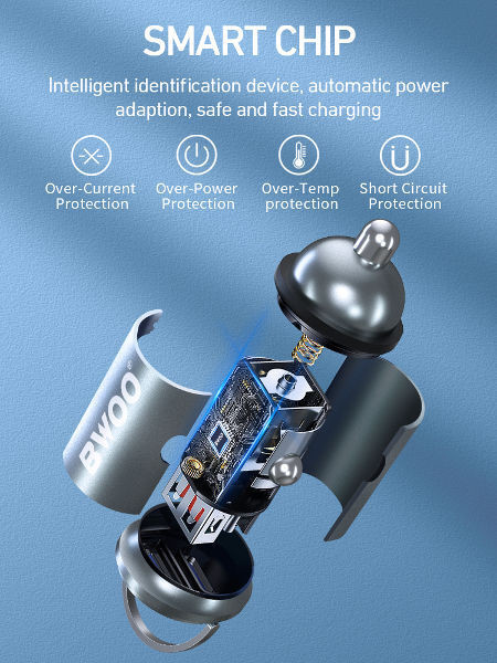 45W USB Fast Car Charger For Apple MacBoob IPad Mobile