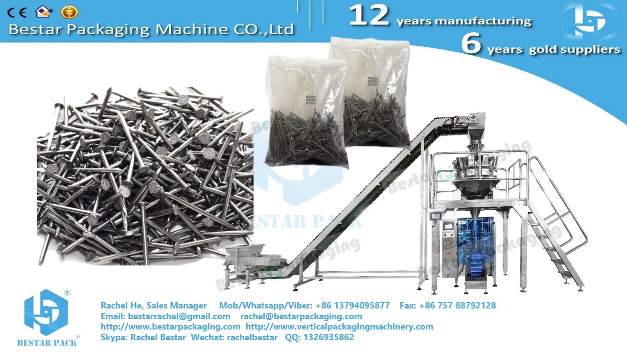 Bestar automatic weighing packing machine for 1kg steel nails pouch BSTV-450AZ