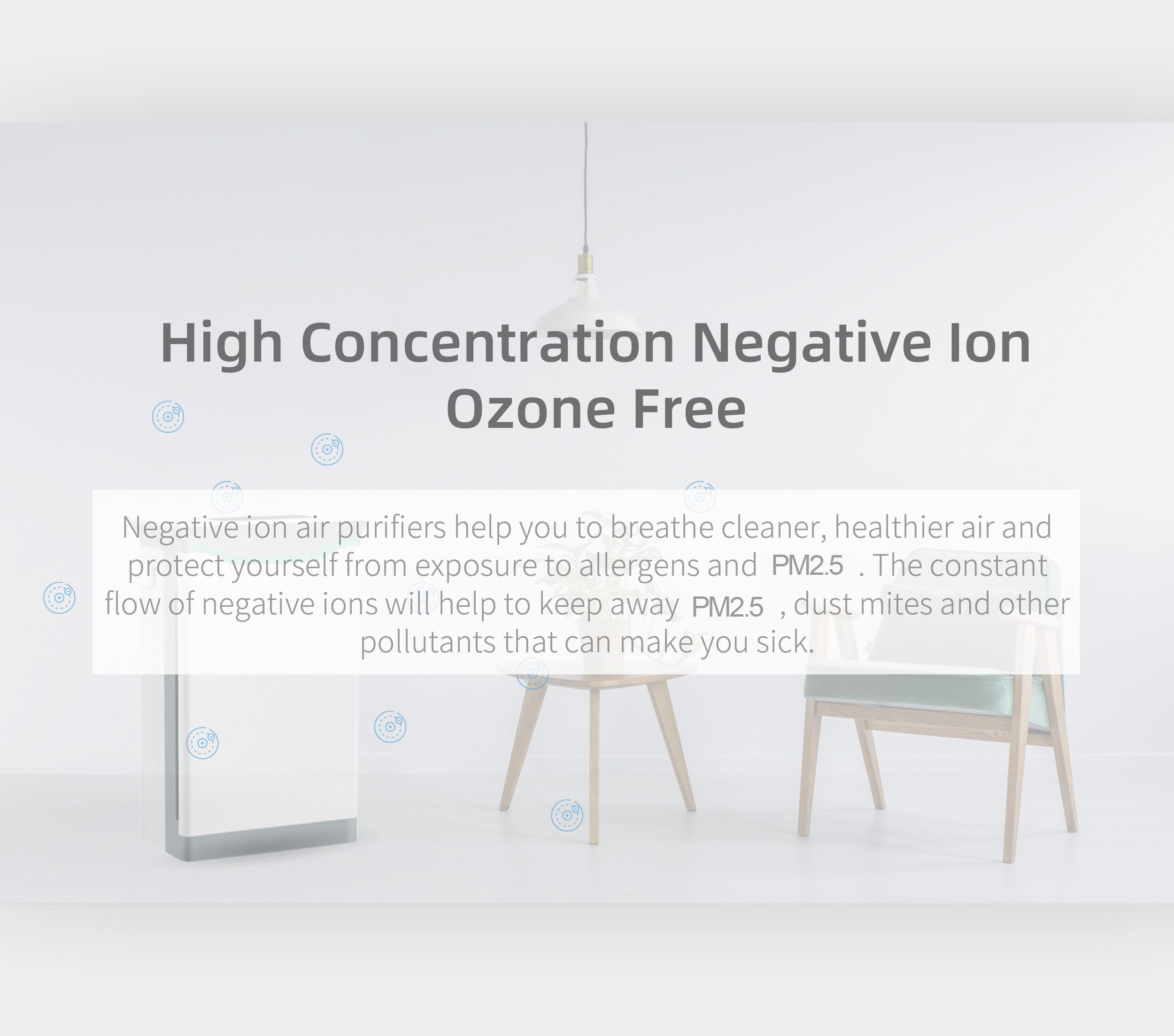 HOMEFISH Factory Wholesale Price Air Freshener UVC Sterilization Luftreiniger H11 HEPA Negative Ion Air Purifier for Home