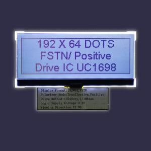 192X64 Resolution Positive Transflective Custom LCD Display in Stock