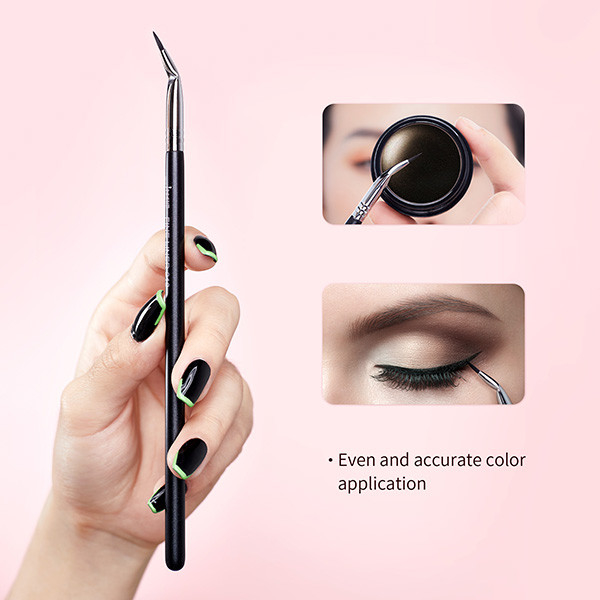 Angled Liner Synthetic Makeup Brush Set Pointing For Gel Liquid Powder