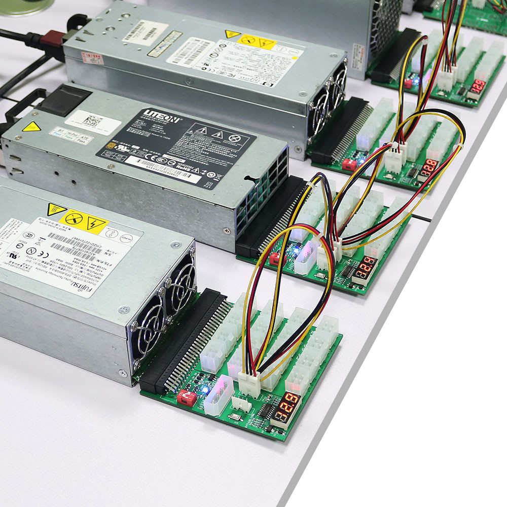 ATX 16x 6Pin 12V Power Supply Breakout Board With Synchronization And Remote Management 16 * 12V PCI-E 6Pin Connector