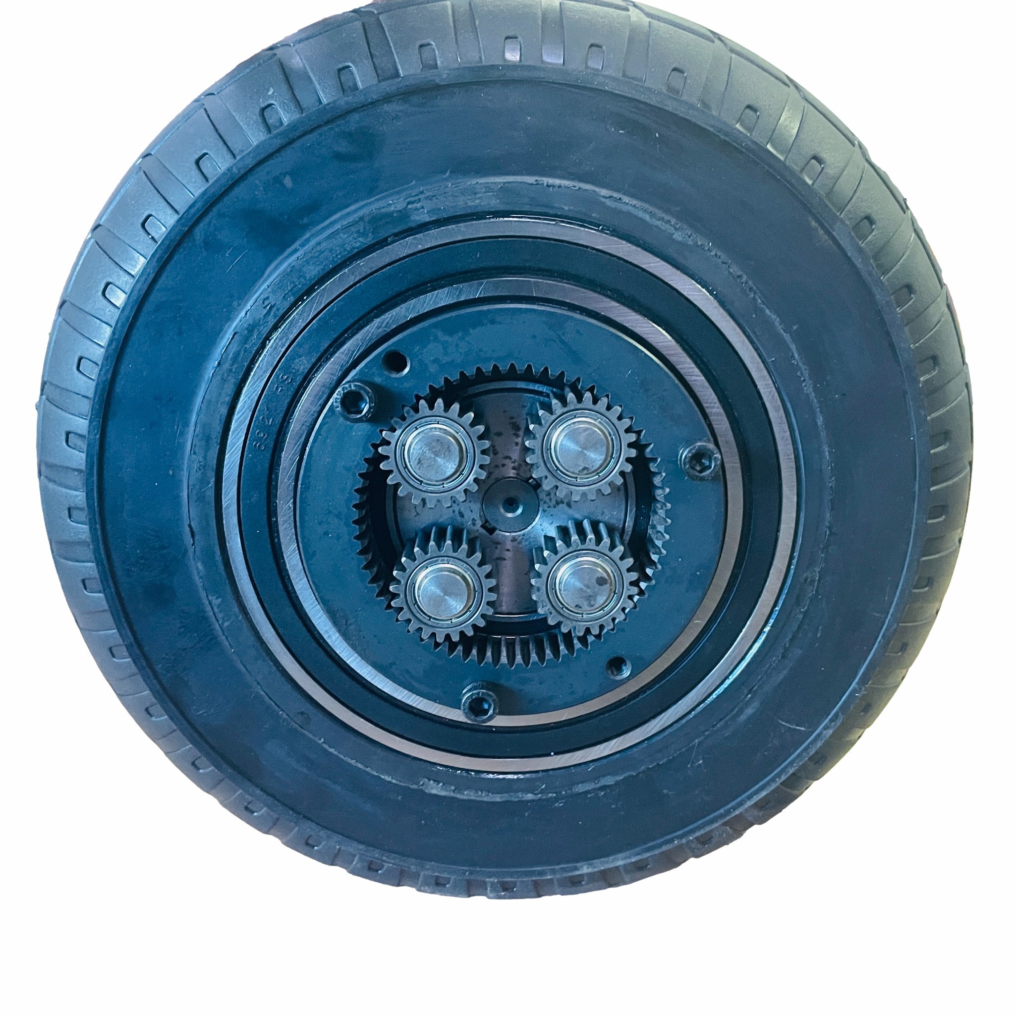 Black Rubber AGV Wheel Drives Planetary Reducer Wheels For Hub Reduction
