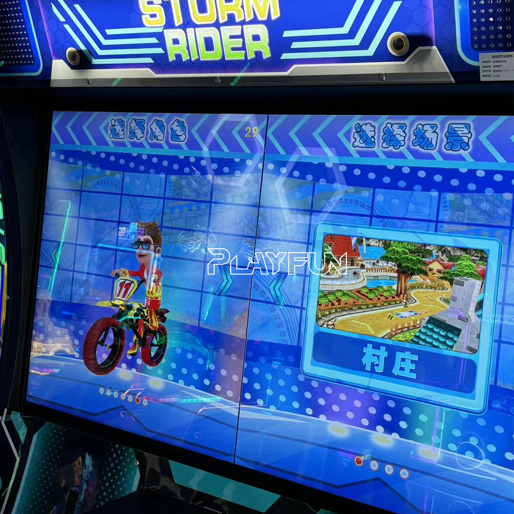 Playfun Kids Coin Operated Video Arcade Game Machines Racing Sports Simulator Game for Indoor Playground