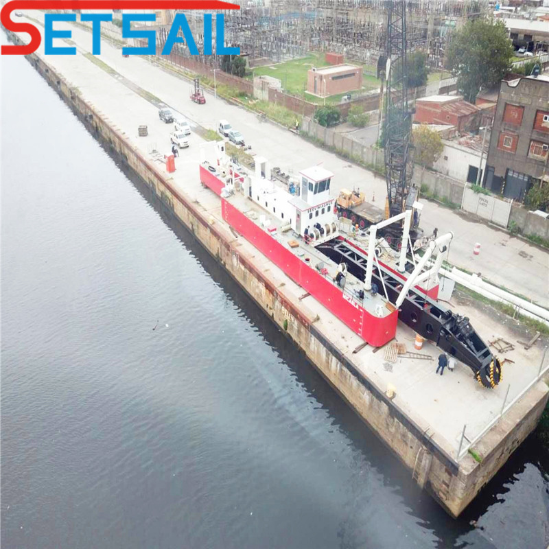 Capacity 1100m3 Cutter Suction River Sand Dredger with Anchor Boom