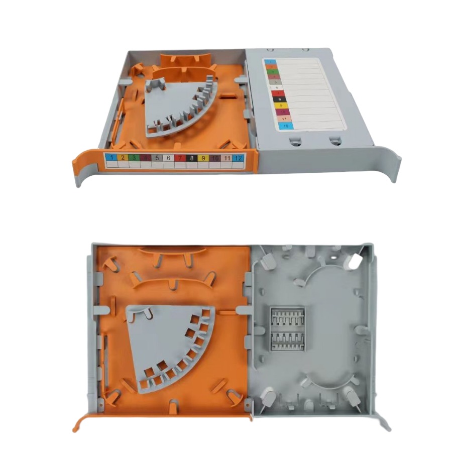 Industry-Approved Fiber Splice Tray for 12-24 Core SC LC Optical Fiber Connections
