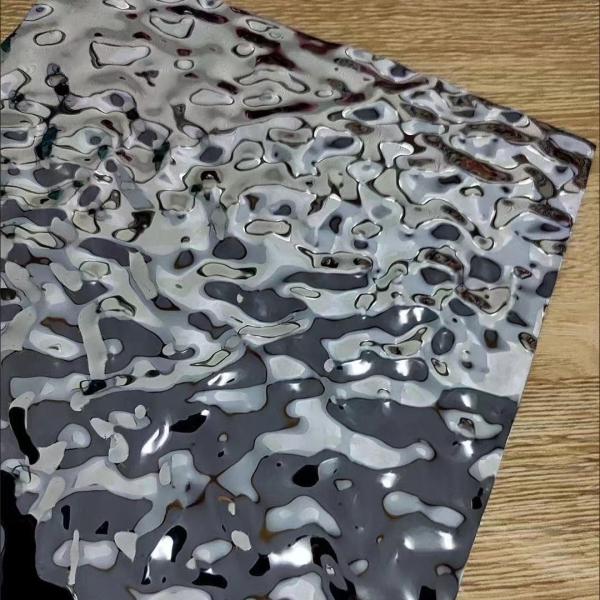 201/304 Water Wave Stamping Mirror Water Ripple Stainless Steel Sheet For Wall