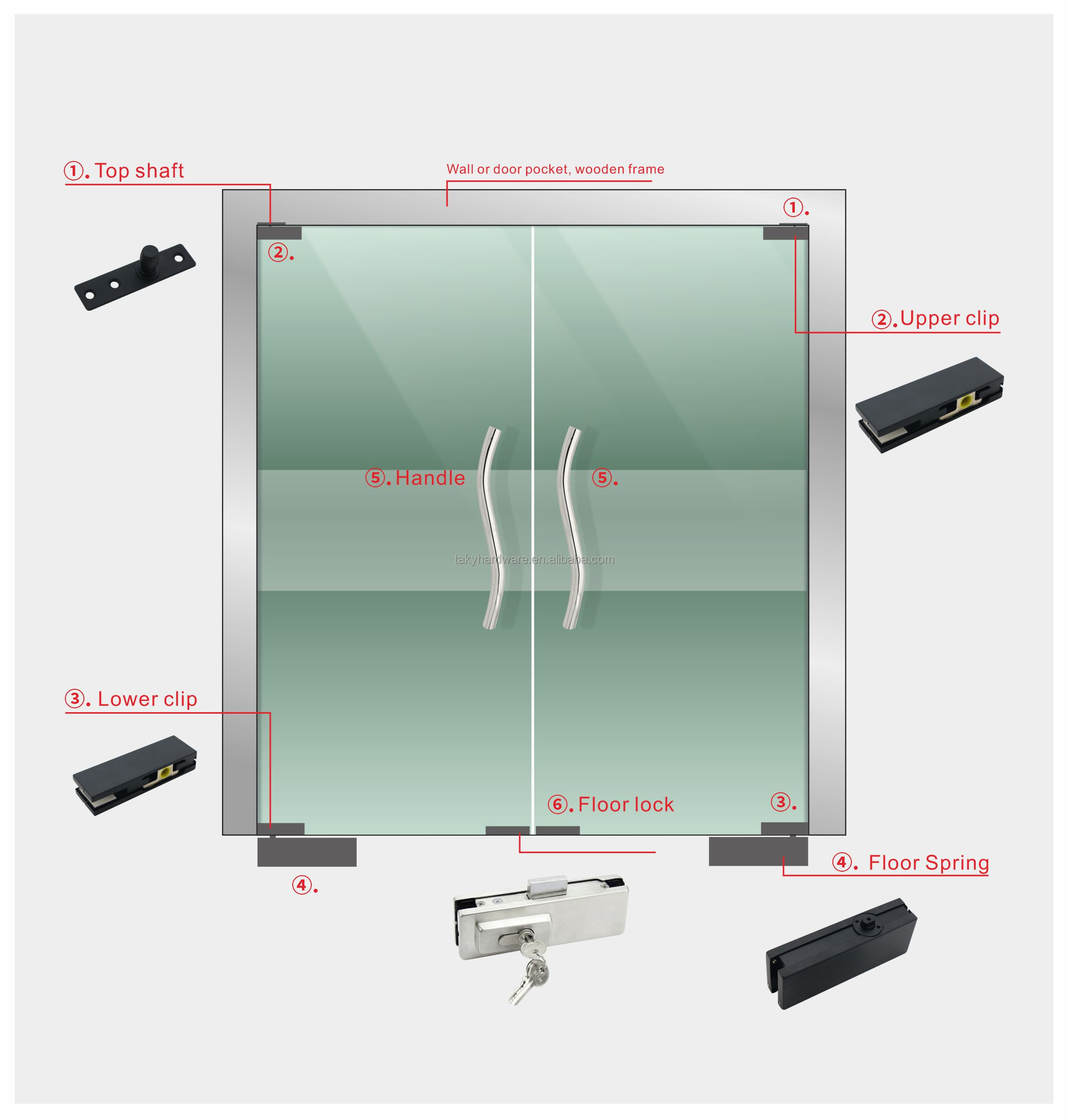 Upgrade Your Bathroom Decor with Our Glass Frameless Sliding Shower Door Hardware Kit
