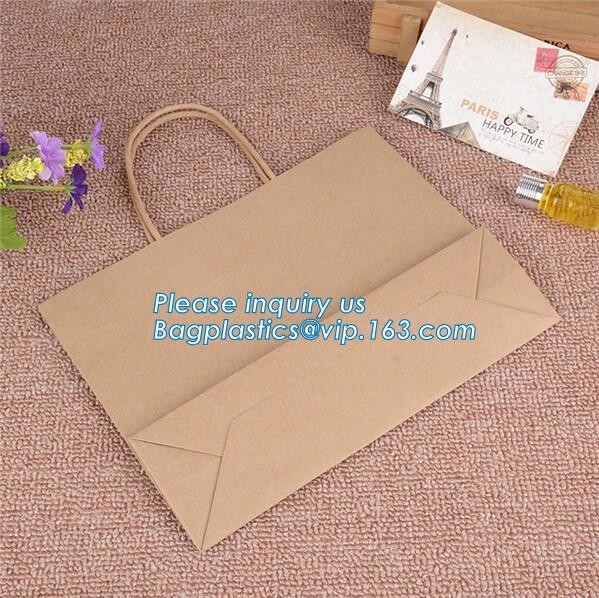 Luxury paper bags with handles Different Sizes,250gsm art paper shopping carrier bag custom printing with handle rope