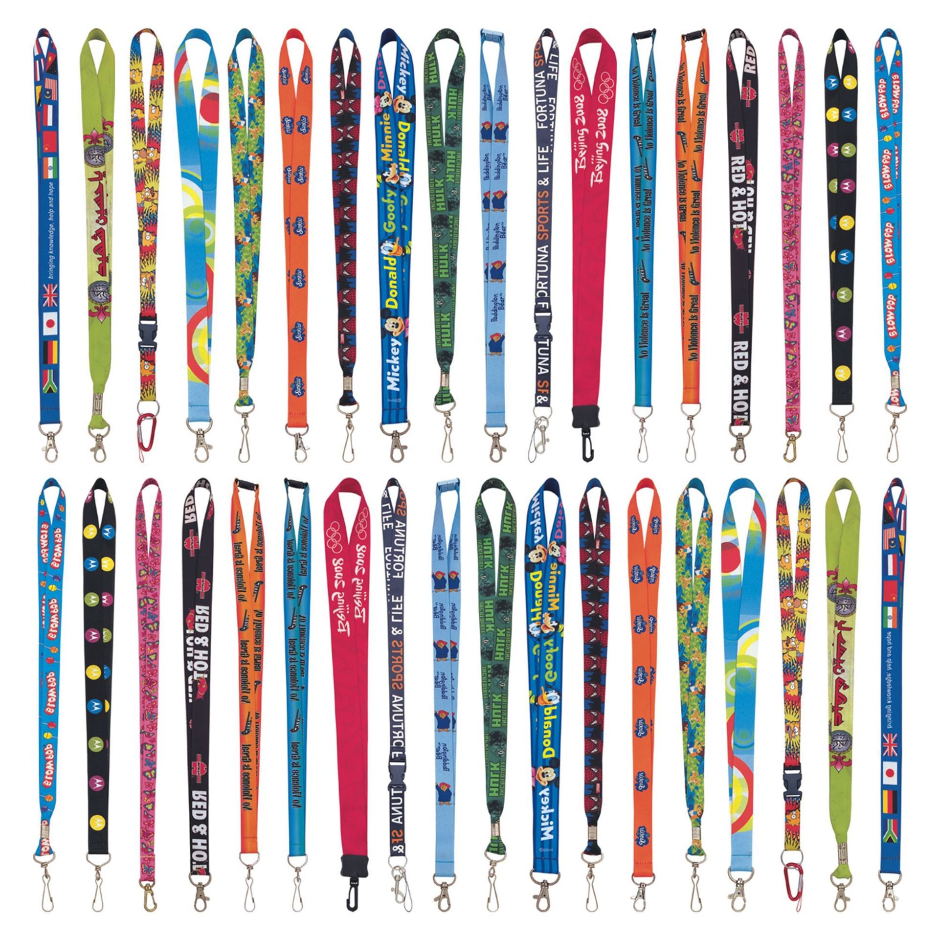 1" Wide Double-Layered Woven-In Lanyard, Cheap custom lanyards for giveaways and trade shows.