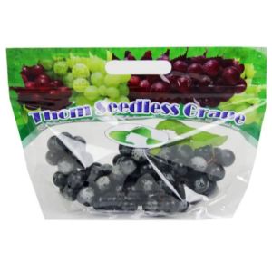 Grape Plastic Stand Up Zipper Pouch Laminated Customized Reusable