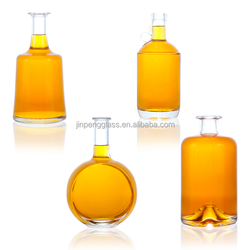 Acceptable Customer's Logo Luxury Glass Bottle for Vodka Whiskey Tequila Gin Brandy