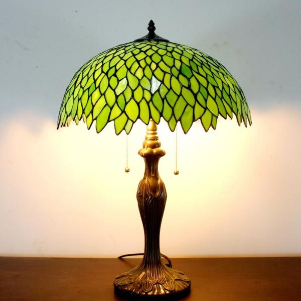 Green Leaf Stained Glass Crystal Table Light Reading Light Stained Glass Table