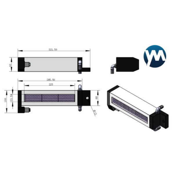 900W UV LED Curing Machine , 395nm LED UV Lamp For Printing Machine