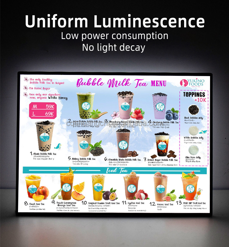Slim Magnetic Frame LED Light Box for Indoor Advertising Movie Posters A1 A2 A3 A4 A5