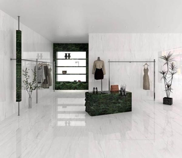 Durable Porcelain Glazed Polished Tile For Shower 1200x1800x9mm Antibacterial