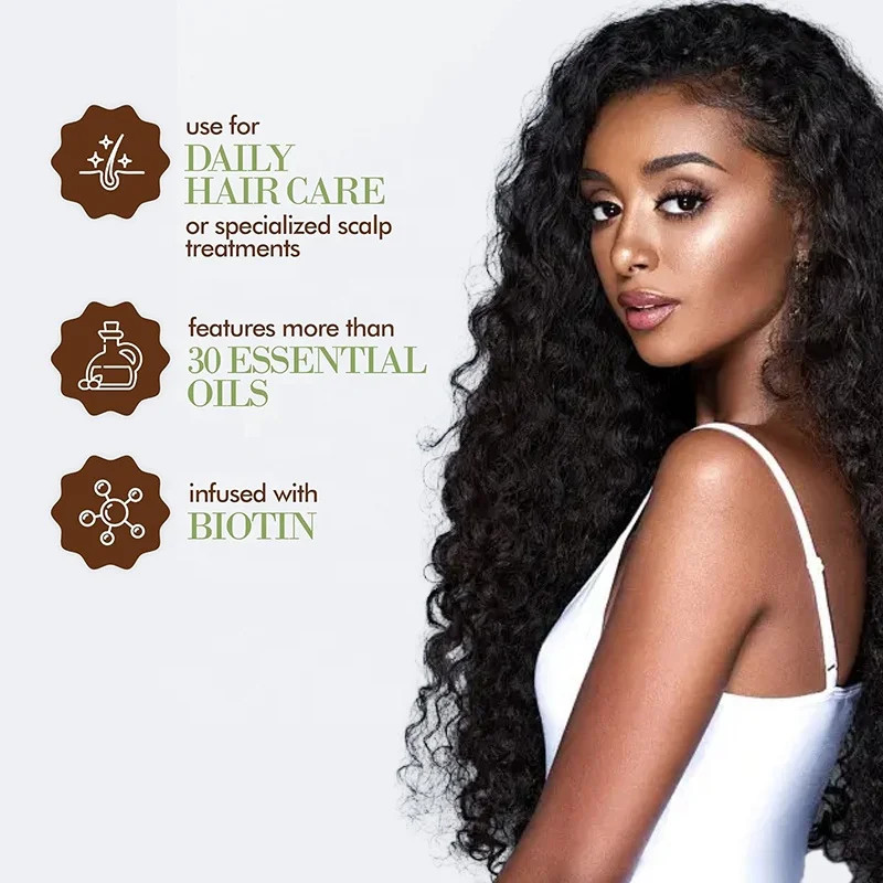Private Label 100% Natural Hair Growth Oil Serum Rosemary Mint Scalp Strengthening Rosemary Oil Hair Growth