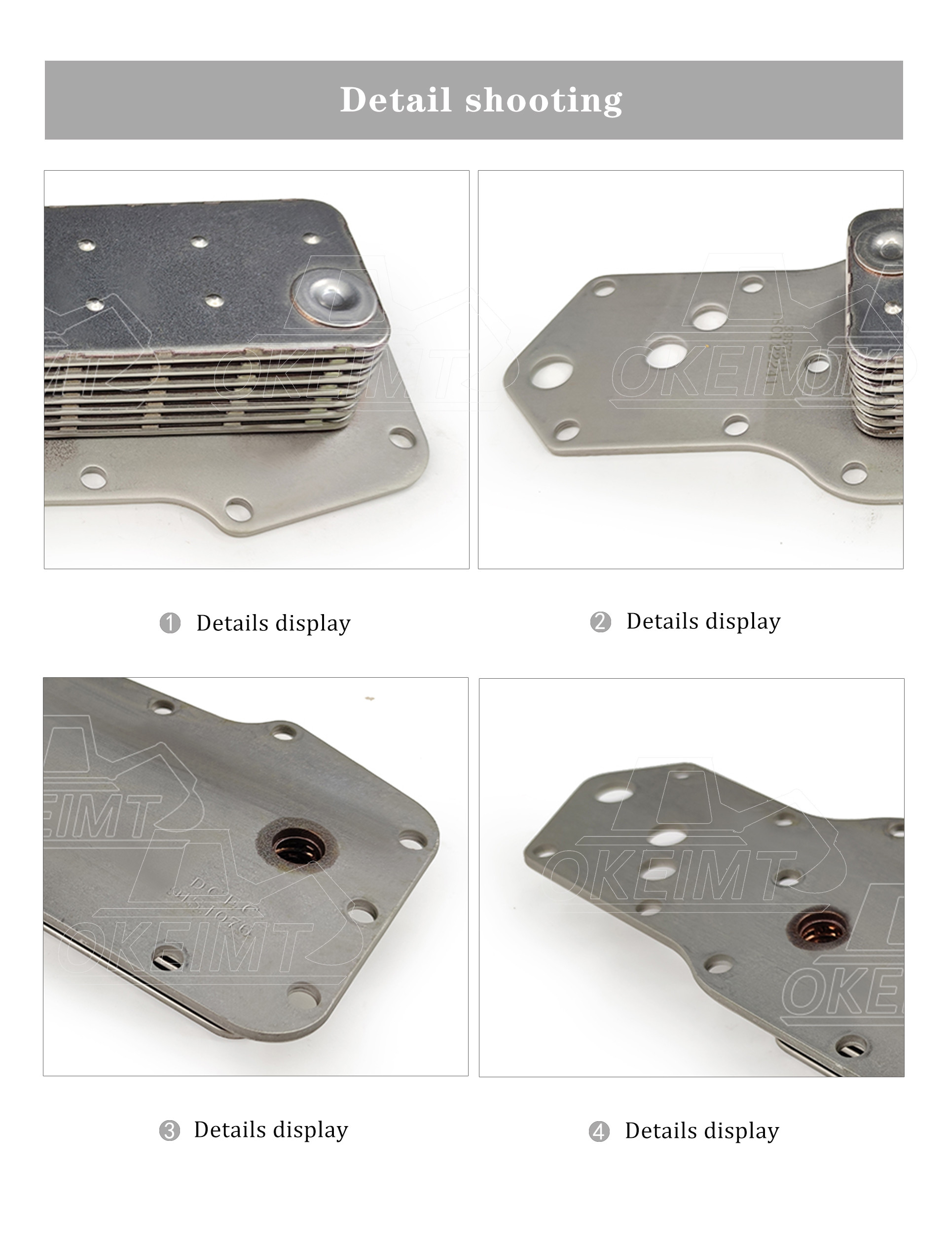 OKEIMT High Quality 3921558 Excavator Engine Oil Cooler 6BT Cummins Oil Cooler Core