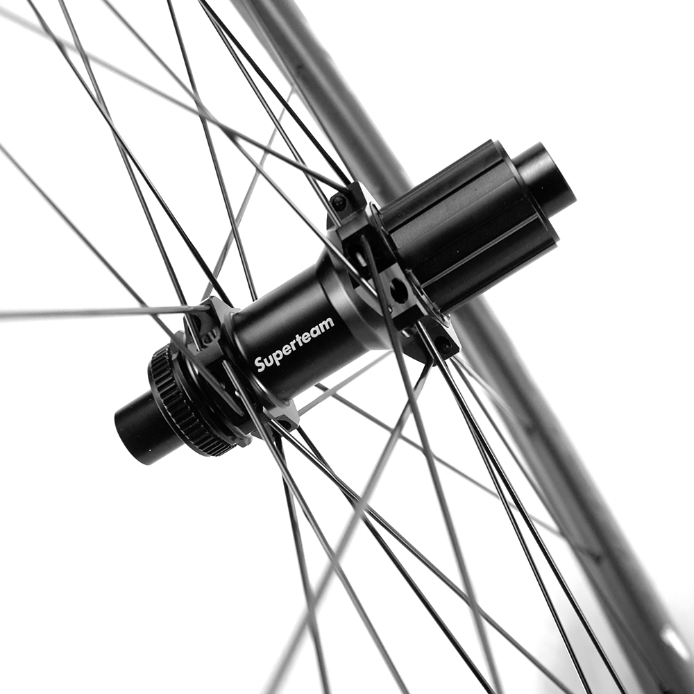 Superteam Tubeless Tubular 25mm Bicycle Rims Carbon Fiber Wheelset for Road Bike