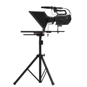 Teleprompting and Shooting Professional Studio Teleprompter with Self-check