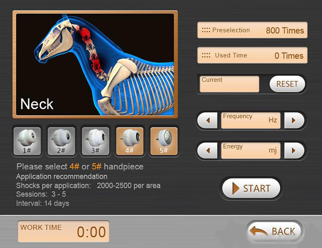 2000000 Shots Veterinary Horse Pain Shockwave Therapy Machine