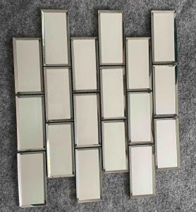  300x300mm Glass Mosaic Tile for Swimming Pools Iridescent Surface Manufactures