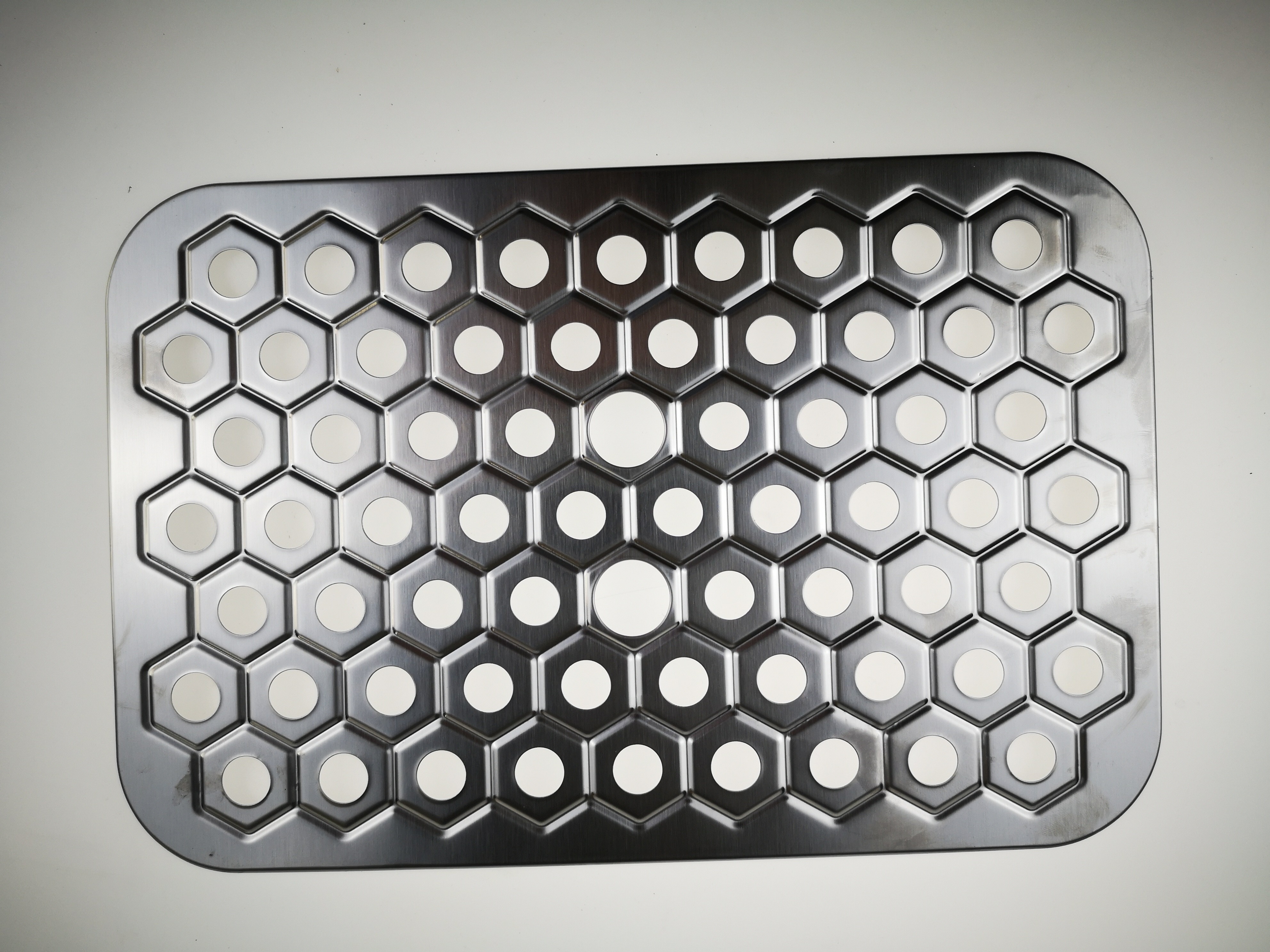 Hexagonal Perforated Metal Protective Mesh | Custom Stainless Steel Panels | METS