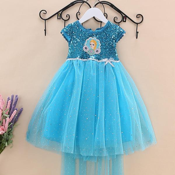 2016 Frozen series Elsa sequins summer new performance costume dress festival
