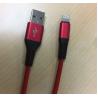 Buy cheap Red IPhone Lightning Cable Car Charger Nylon Braided With 8 Pin Connector from wholesalers