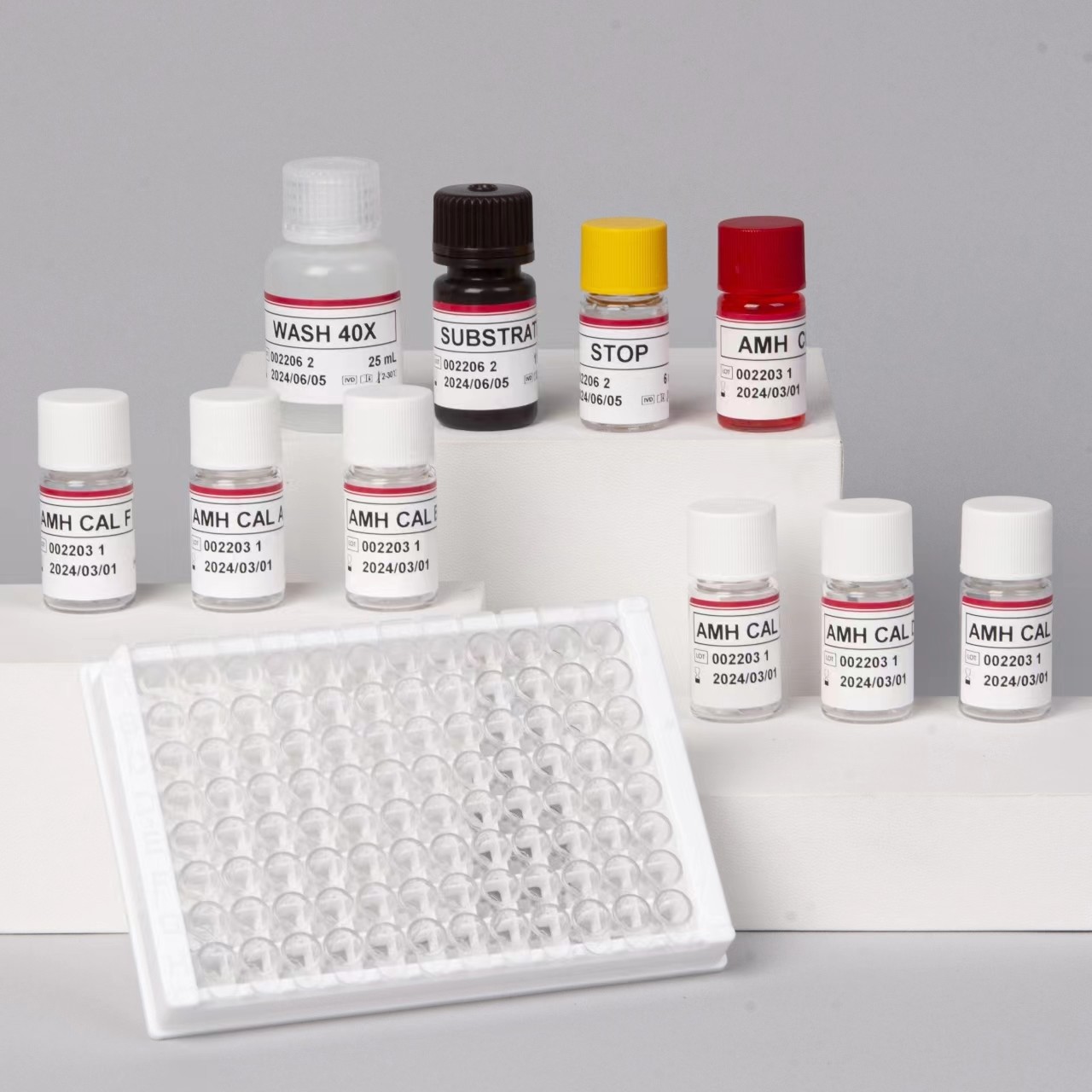 ELISA Detection Reagent Kit High Accuracy AMH Elisa Test Kit Hospital Use