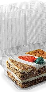B08R7SMJZK to go containers to go boxes clamshell food containers cake containers with lids