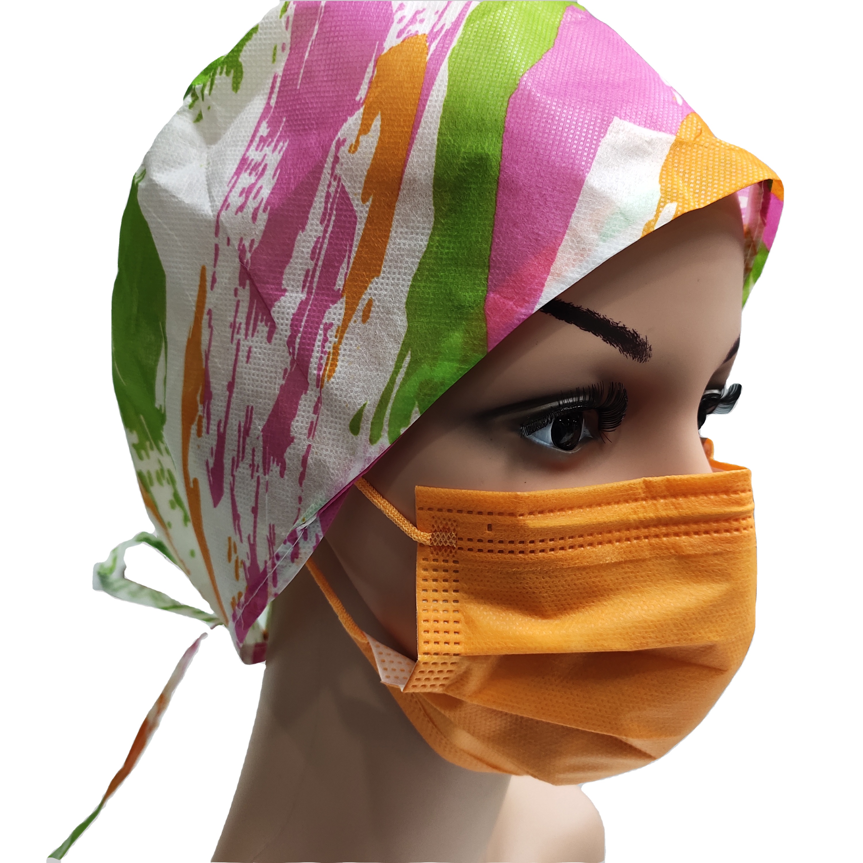 High saturation pure color protective disposable earloop 3-ply nonwoven face mask
