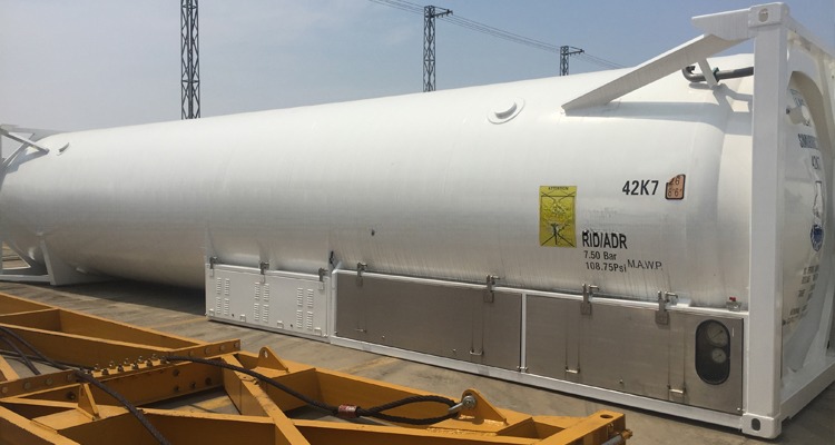 45 m3 ISO UN T75 Cryogenic 40ft Tank Container for LNG Liquid Oxygen Carbon Dioxide LIN LOX LAR BV CSC Certified 18Bar