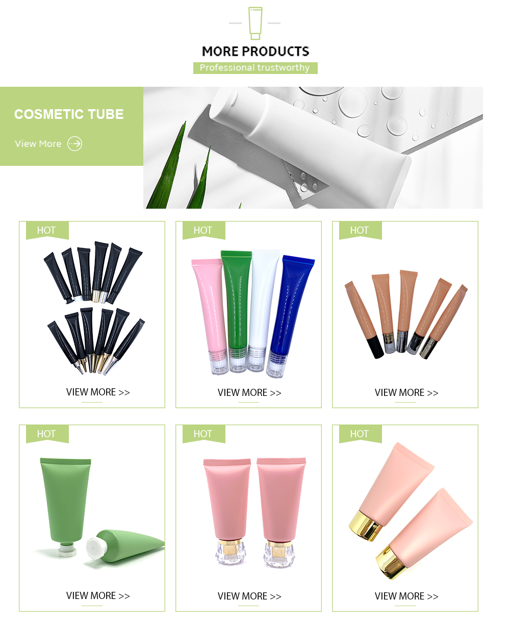100g Cosmetic Soft Tube Matte Green 100ml Aluminium Hand Cream Tubes ISO2000
