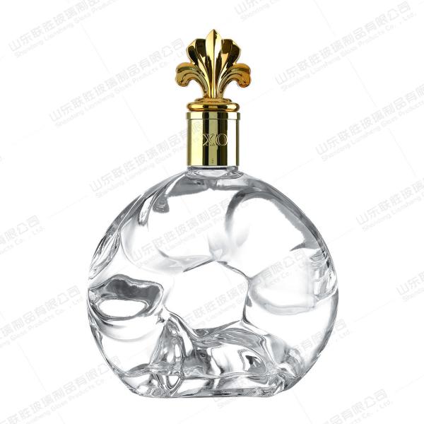 Clear 750 Ml Bottles White Wine Empty Liquor Glass Bottle Vodka Whisky Custom