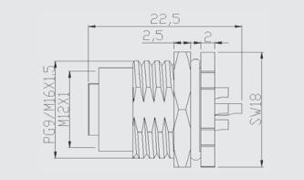 Circular Sensor Waterproof Male Female Connector M12 8Pin X Code Female Panel Rear Mount Solder Type Waterproof IP67