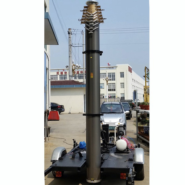 25m Lockable Pneumatic Telescoping Mast 200kg payloads NR4200-25000-200L for mobile telecom tower