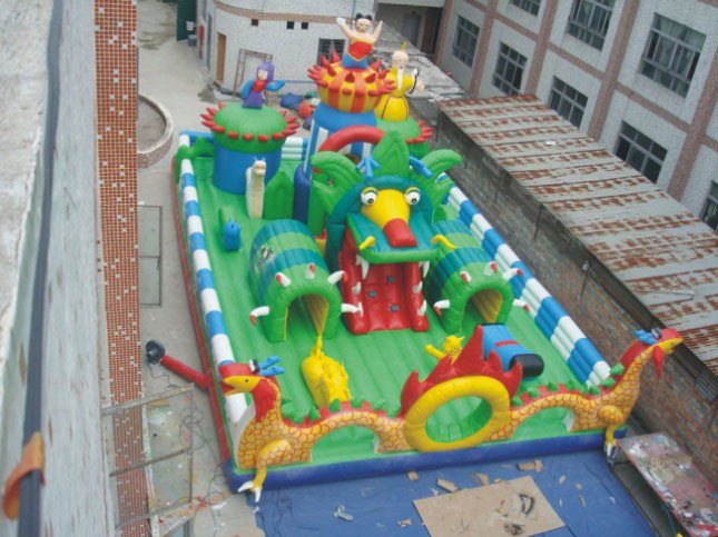 1000D Pvc Inflatable Play Center Blow Up Playground Slide